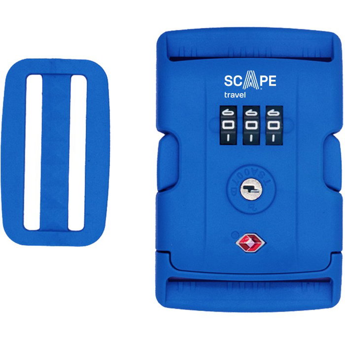 Scape Travel Correa para maleta con combinación E0120 Azul
